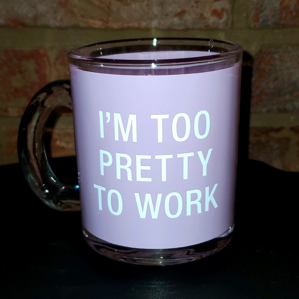 Glass 10.5 oz mug with saying - Picture 1 of 4
